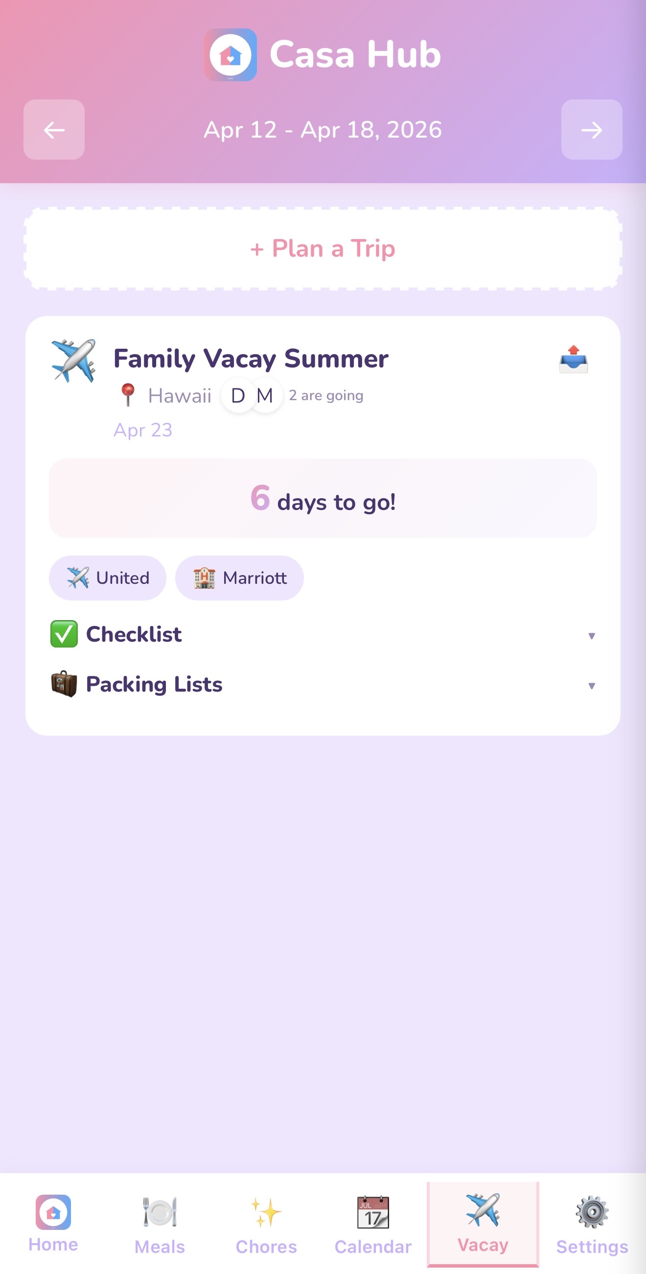 Vacation Planning